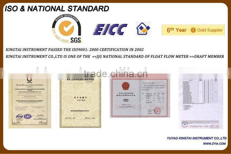 3 inch variable are flange type plastic sea water flow rate rotameter