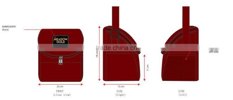 2015 New Design Cooler Bag With Embroidery / High Quality Embroidery Cool Bag