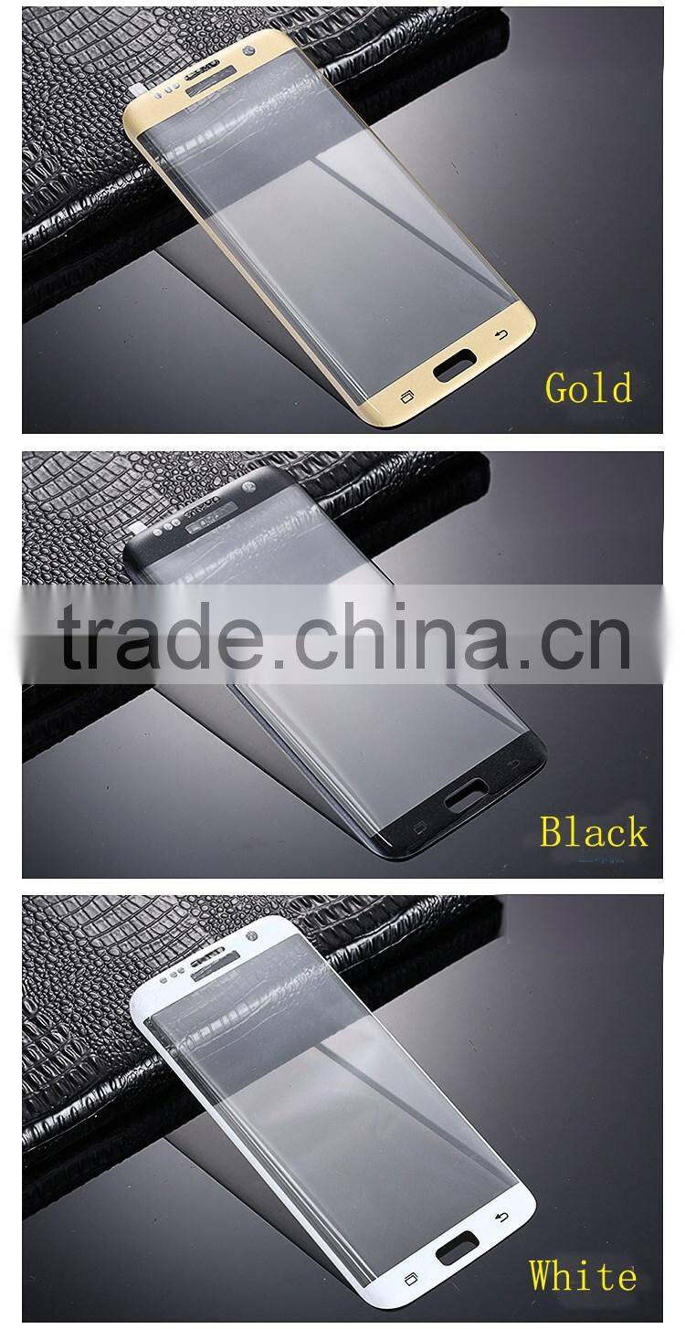 All colors screen protector for s7 edge curved tempered glass cover phone edge
