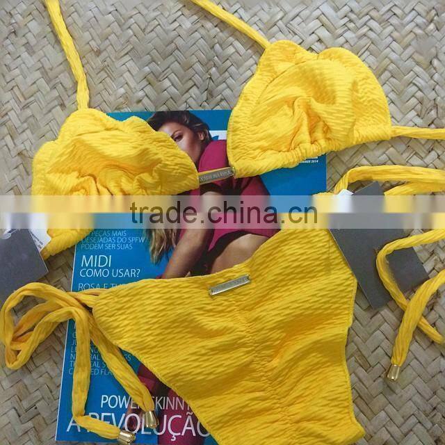 2015 Swimwear Bikini Bathing Suit Push Up Bikini Brazilian Vintage blue bikini