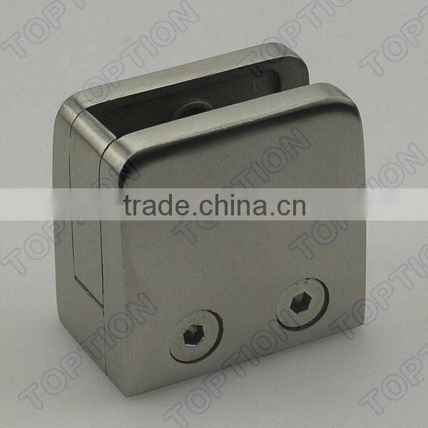 Square Stainless Steel Glass Clamp w Cover