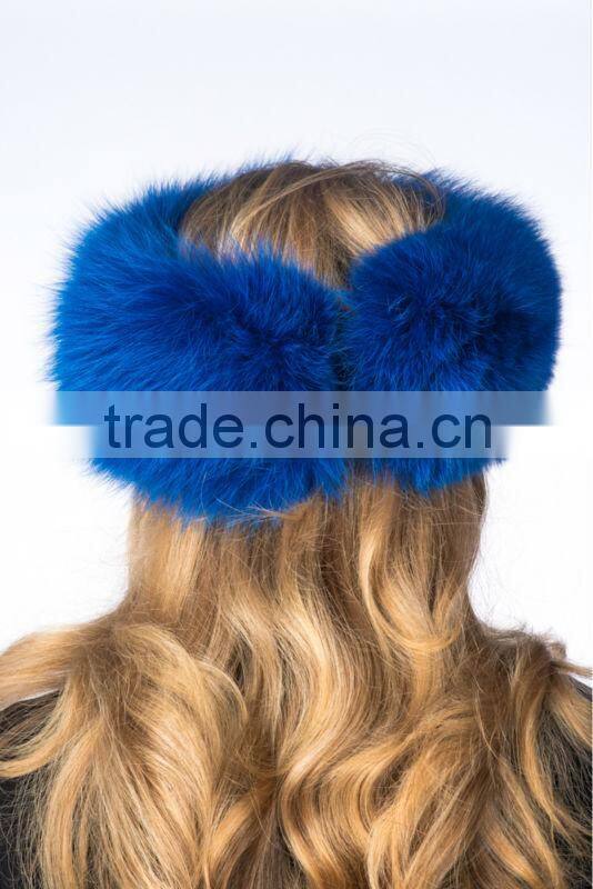 fox fur headband