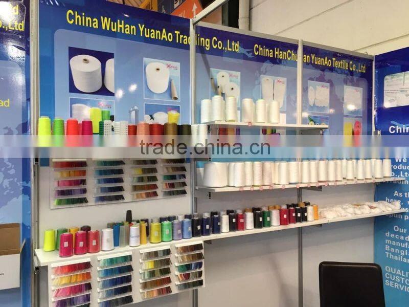 100 pct spun polyester yarn dyed fabric in makou town