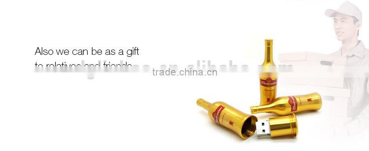 Factory beer bottle USB flash disk 2G/4G/8G promotional gifts 2015