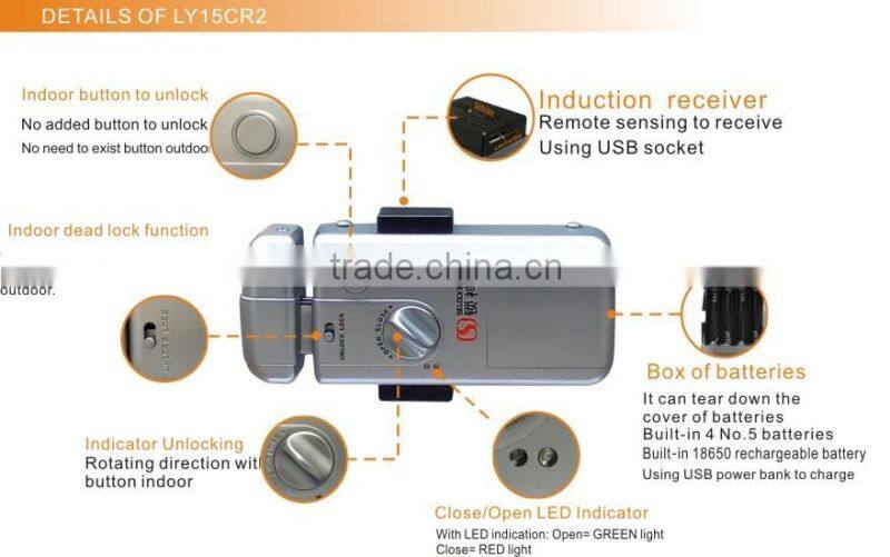 Hidden lock, wireless lock with higher security for sale(LY15CR2)