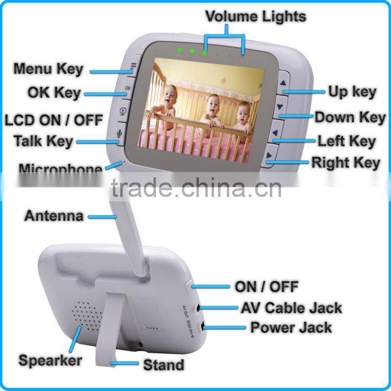 3.5 Camera Digital Night Vision Pan Tilt PTZ Zoom Video Wireless Baby Monitor