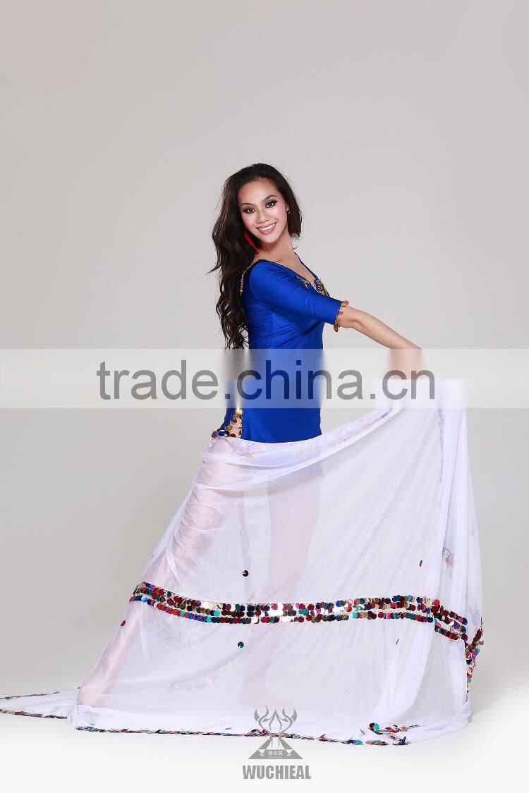 Malaya belly dance veils with sequin for lady dancers (SJ015)