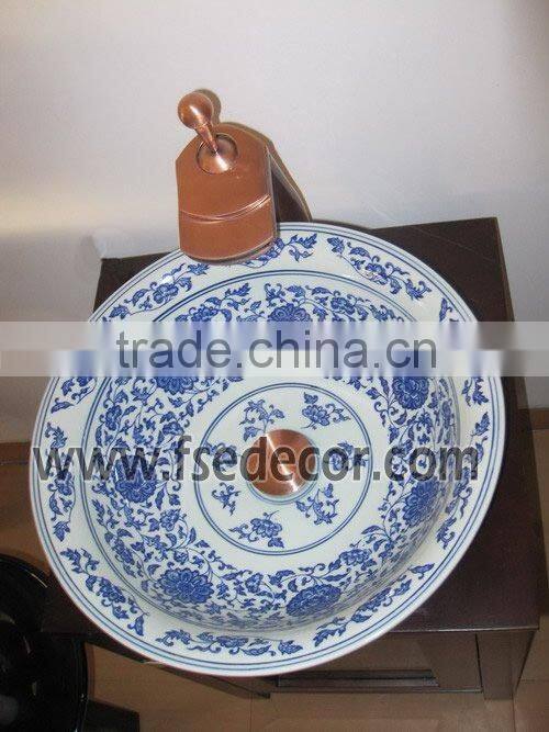 Hand painted Shampoo Basin