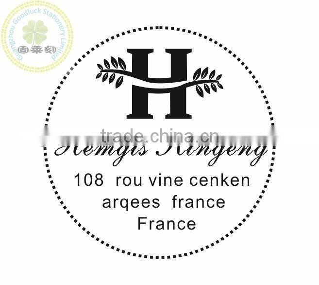 Hot sale rectangular monogram flash pre inking stamps