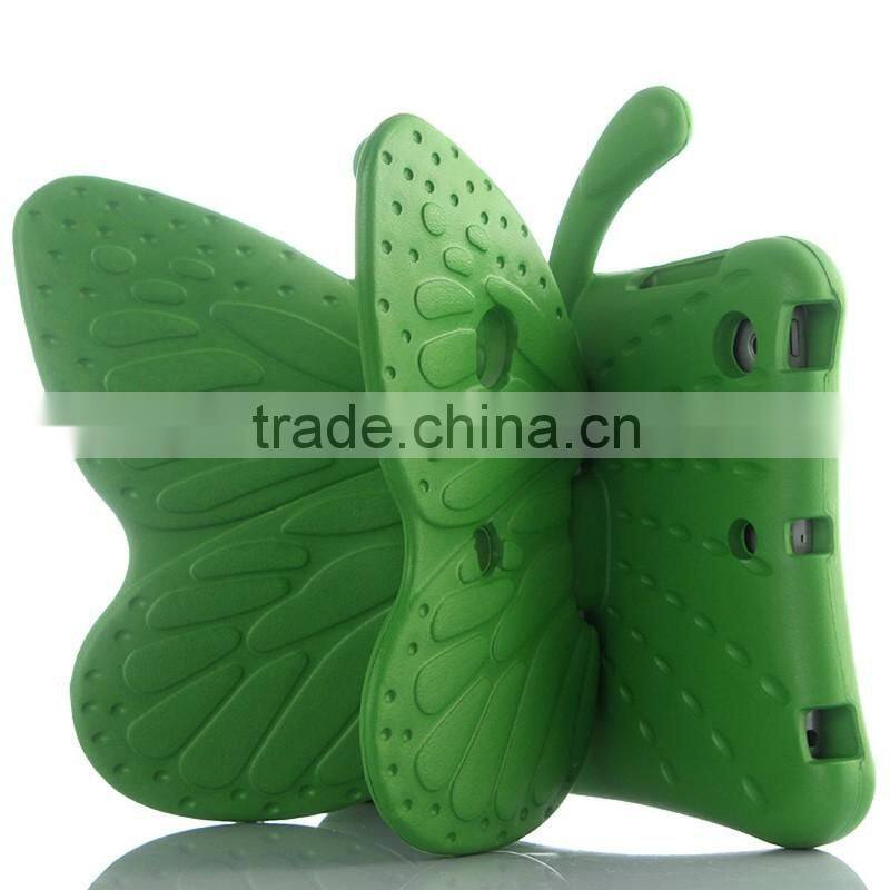Lovely butterfly 3D animal EVA foam defender case for Apple iPad mini 2 3 with stand