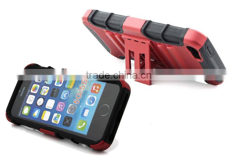 Kickstand skin armor for iPhone 5G 5S defender