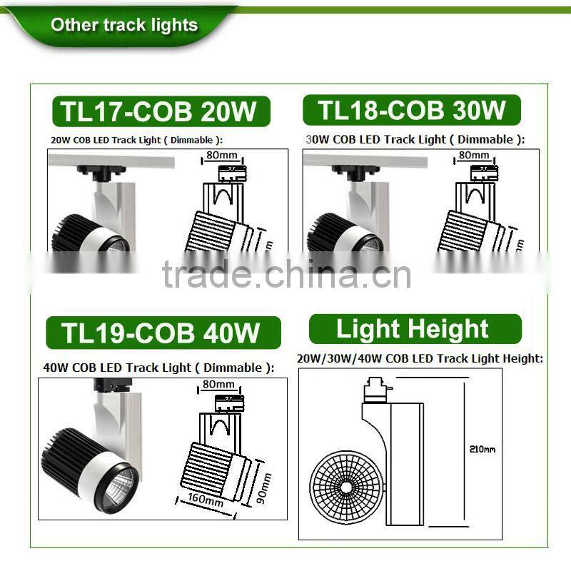 Made in China led track light 30W &Dongguan commercial led track light factory