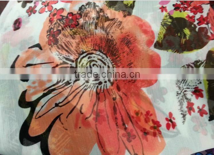 Factory direct sales 75D polyester crinkle chiffon fabric for ladys blouses and dresses,scrafts,Garment,wedding dress etc