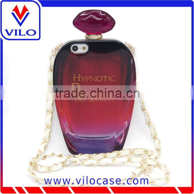 2014 fashion design soft TPU perfume bottle case for Iphone