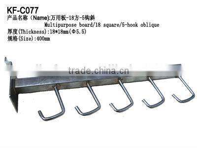 Metal display clothes hook with peg