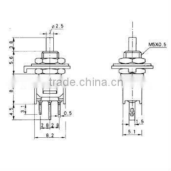 Sub-Momentary Pushbutton Switch&push button toggle switch
