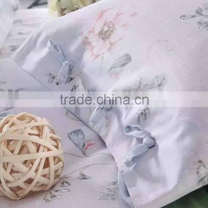 New design Tencel/Linen/cotton blended reactive printed bedding sets /natural style duvet cover and pillow cover