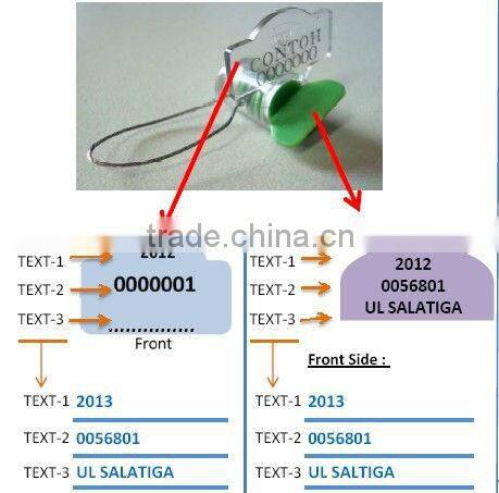 Security PLASTIC SEAL for kWh meter