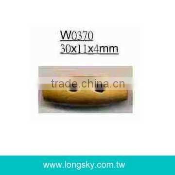 (#W0368) classical 2 holes wooden toggle coat button