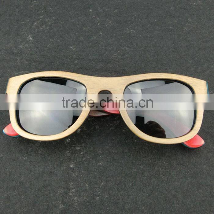 Polarized skateboard colorful wood eyeglasses wood polarized glasses