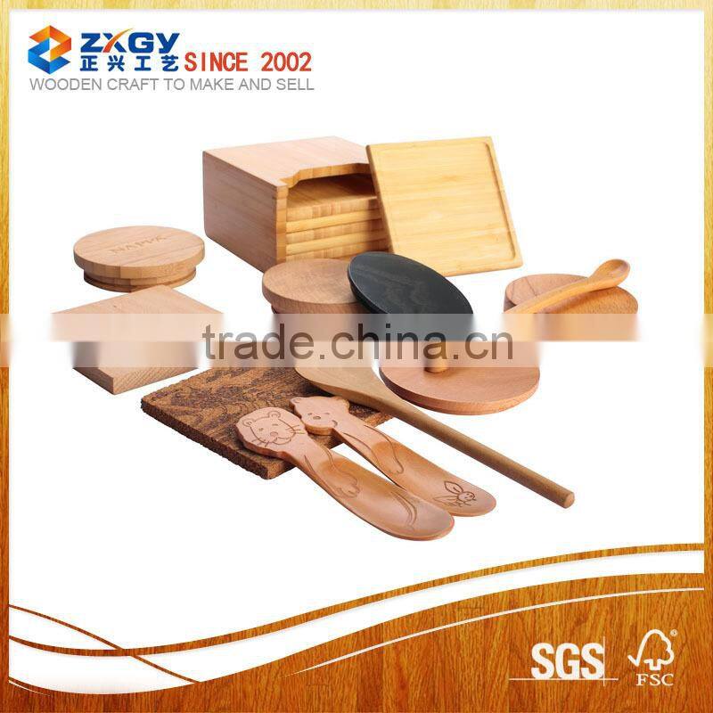 Glass Empty Spice Jars With Wooden Lid