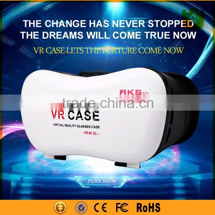Plastic 3d glasses vr headset with head strap for mobile phone