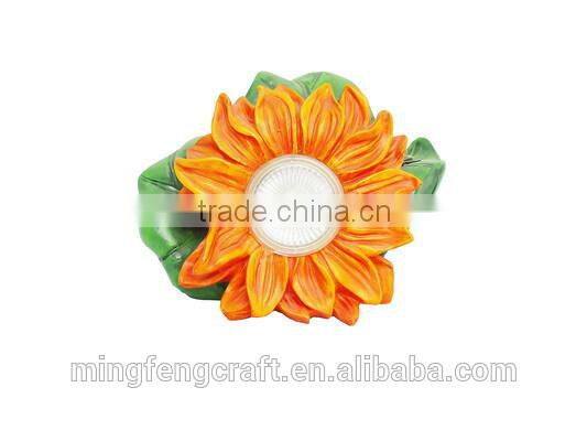Indoor decorative resin flowers solar lights