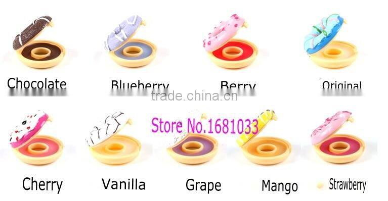 Mendior wholesale chocolate doughnut lip balm set fruit essence birthday gift 9pcs/set/box support OEM