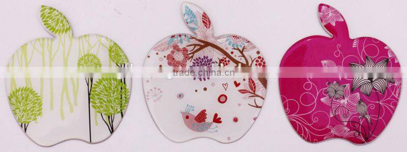 2015 hot sales apple shape stainless steel compact mirror,MD702