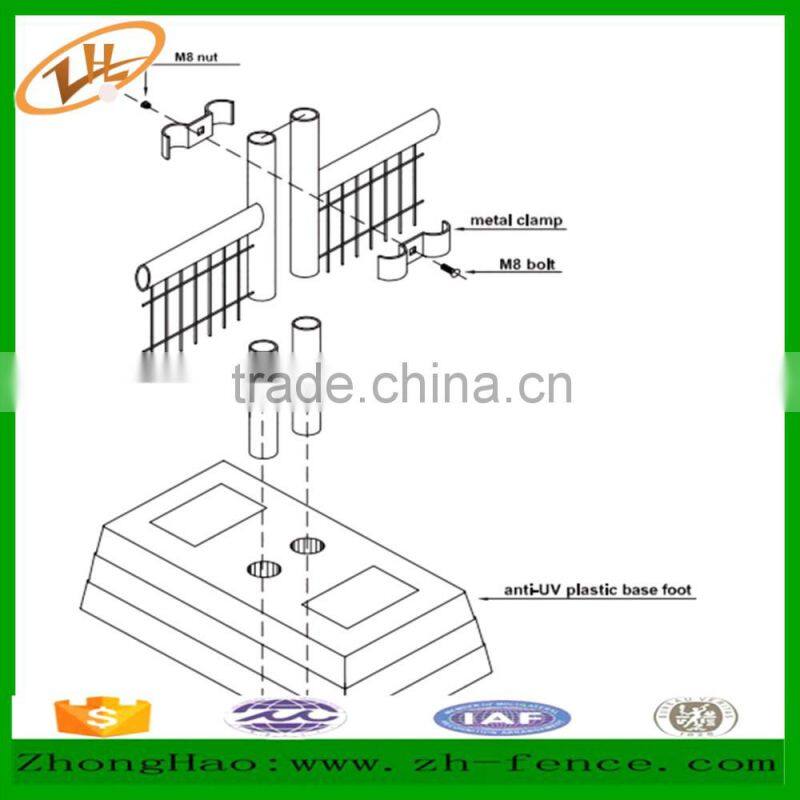mobile temporary galvanized welded wrie mesh fence