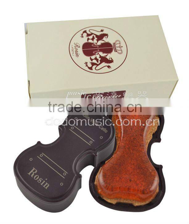 violin shape wood box packaged cello rosin