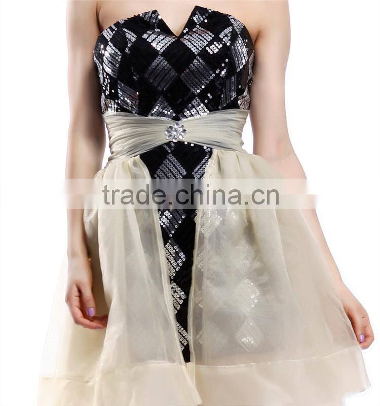 Newest black backless sequins prom dresses Malaysia