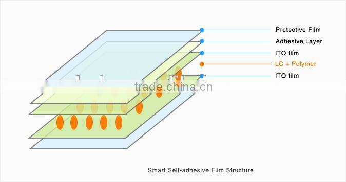 switchable window film with electronics