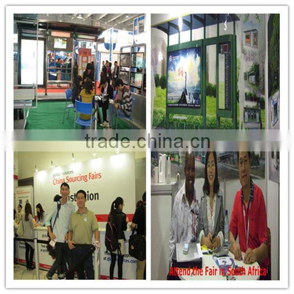 Stainless Steel Bus Service Shelter Station with Tempered Glass for Outdoor Advertising
