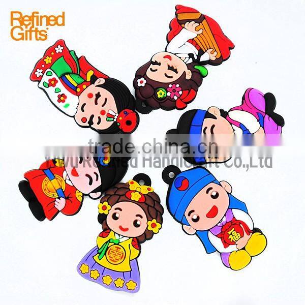 Cute Kids PVC Rubber Soft PVC Fridge Magnets accept bespoke korea style