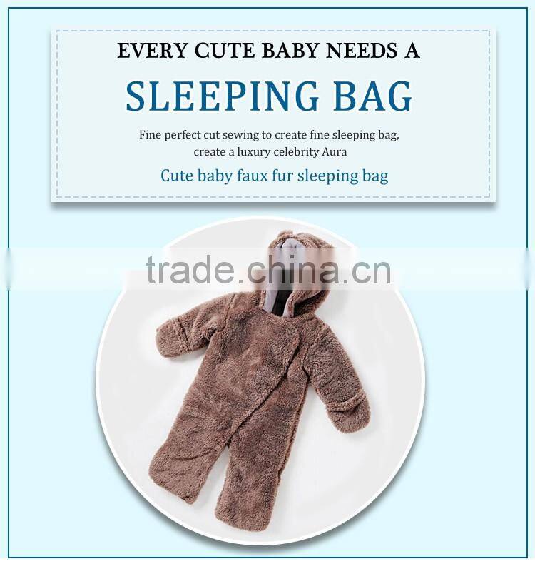fake fur baby sleeping bag