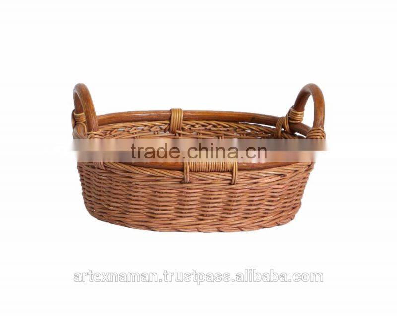 Set of 2 black Rattan Basket / Storage basket - L35x35xH24