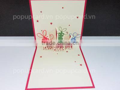 New Vase Flower greeting pop up card