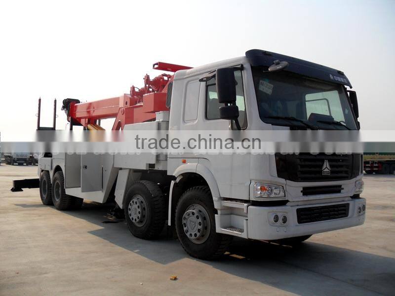 SINO 8X4 heavy wrecker truck,heavy hydraulic duty road wrecker towing truck for sale