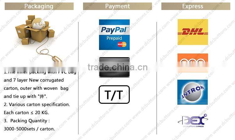 Metal material prong snap fastener for leather bag garment