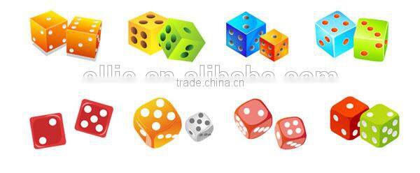 promotional 14mm white classic design acrylic game dice