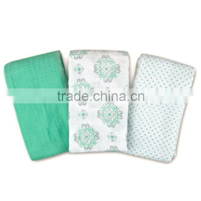 100% Cotton Soft Baby Swaddle 40*40 Newborn Baby Muslin Breathable Blanket