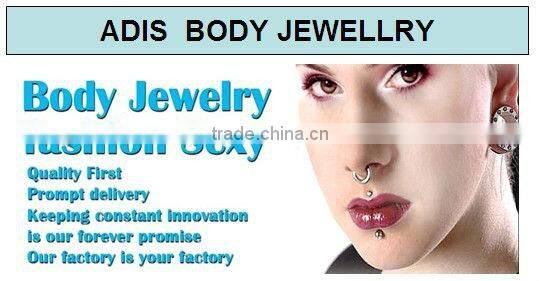 Dark blue bottom green strip earring pierce plug pyrex glass ear stretching