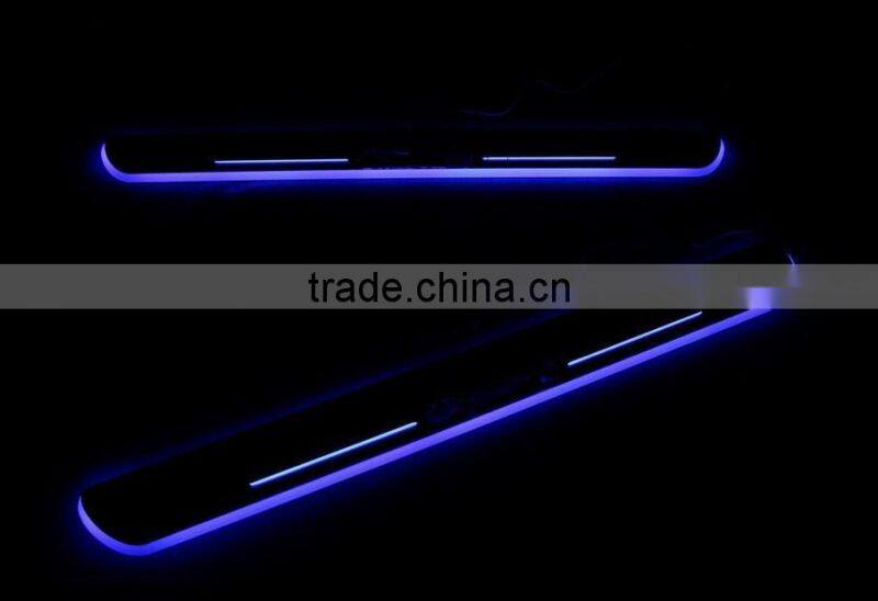 led moving door scuff for porsche car LED door sill plate light for porsche macan
