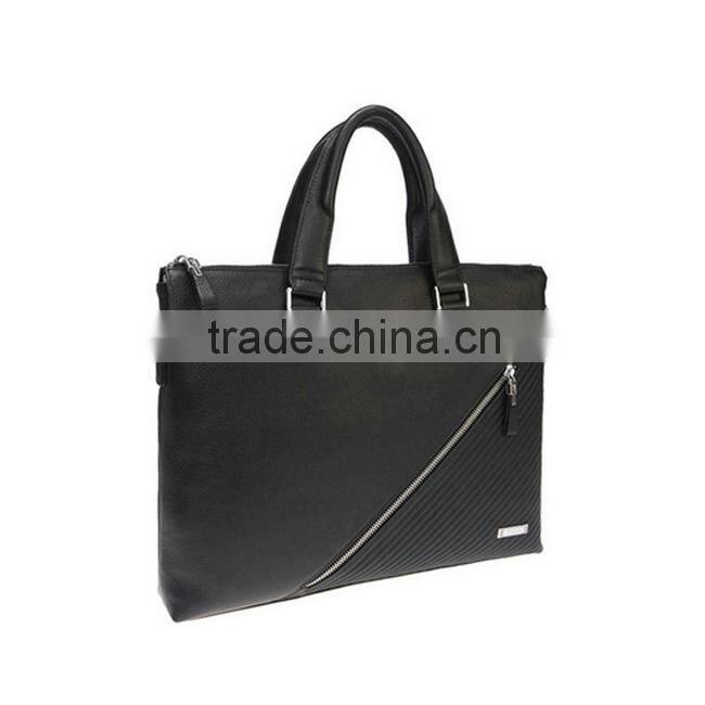 New design man business bag with front zipper tote bag top grade briefcase