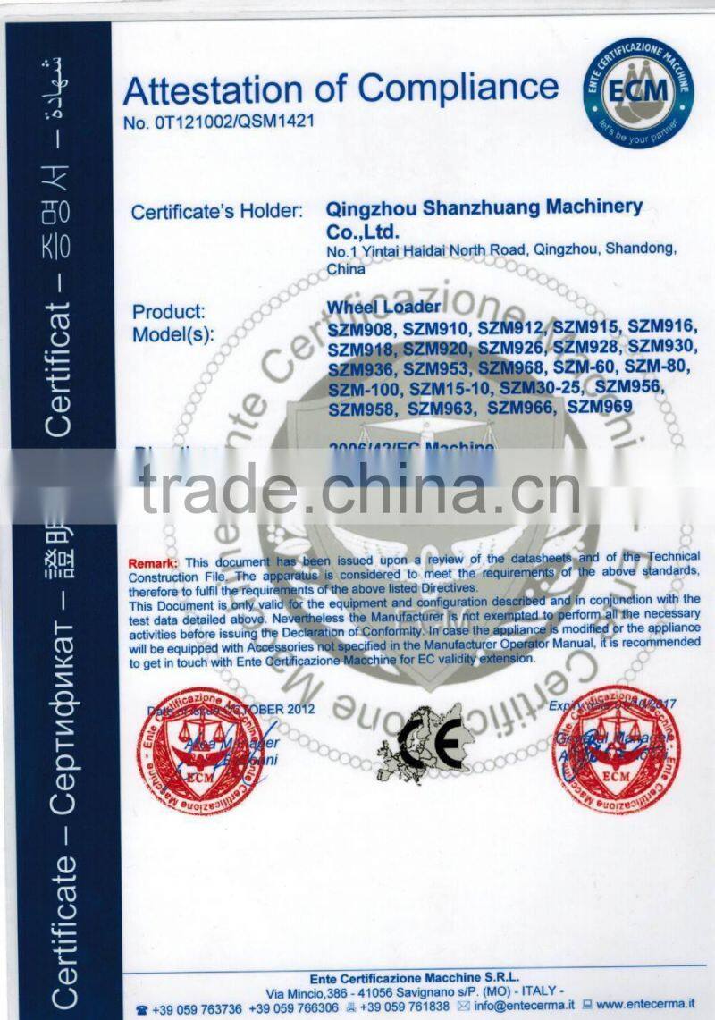 SZM936 Blue Construction machinery wheel loader