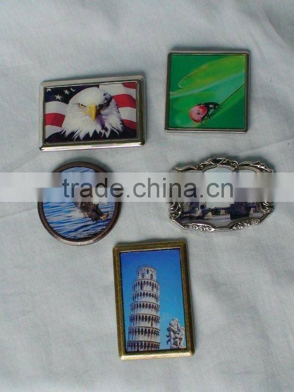 metal classic car fridge magnet