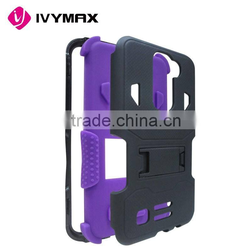 Phone case manufacture for LG k7/tribute 5/ls675 hybrid armor combo case with stents