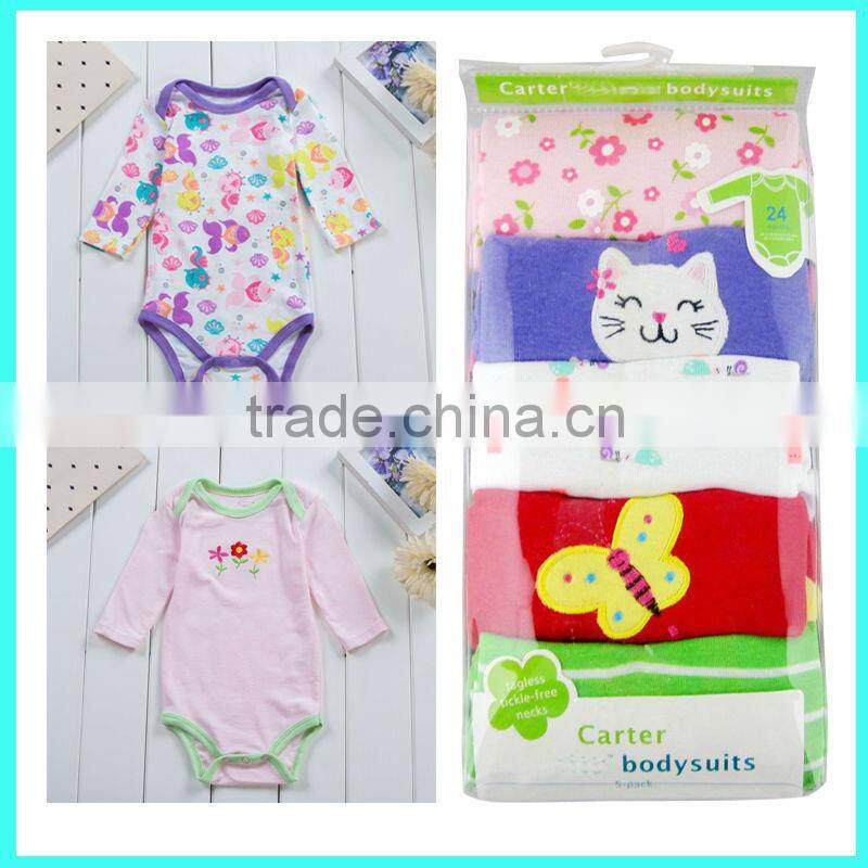 Wholesale 5 pack carter bodysuit adorable baby clothes, rompers baby girl and boy