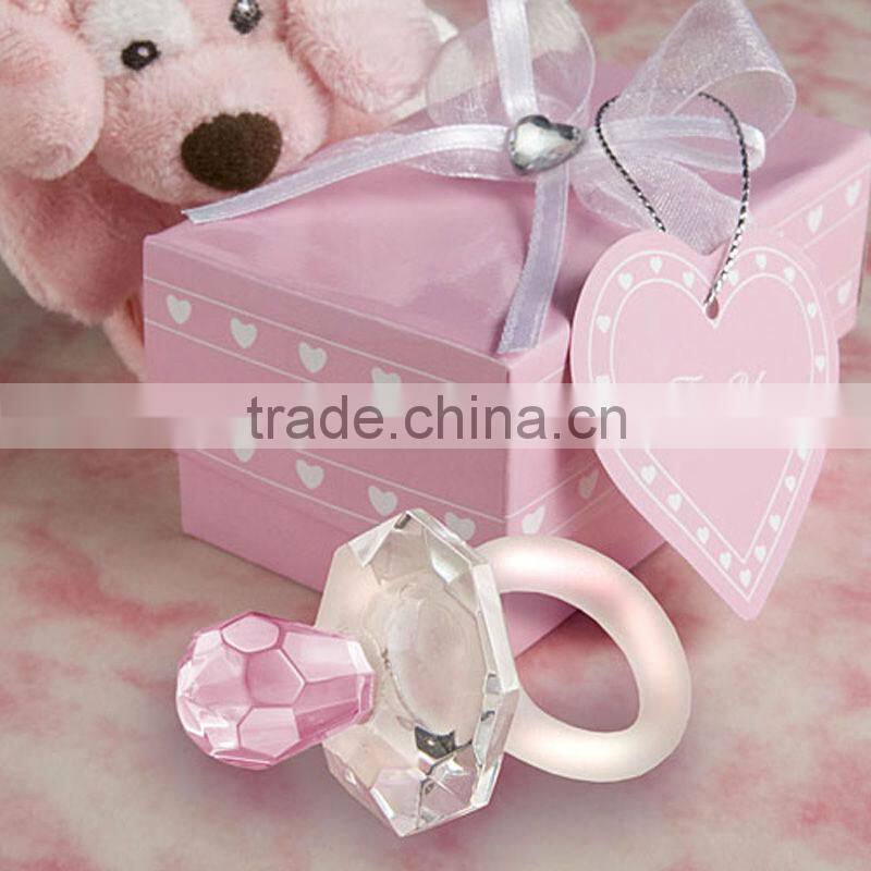 Pink - blue crown themed princess metal keychain for baby showers